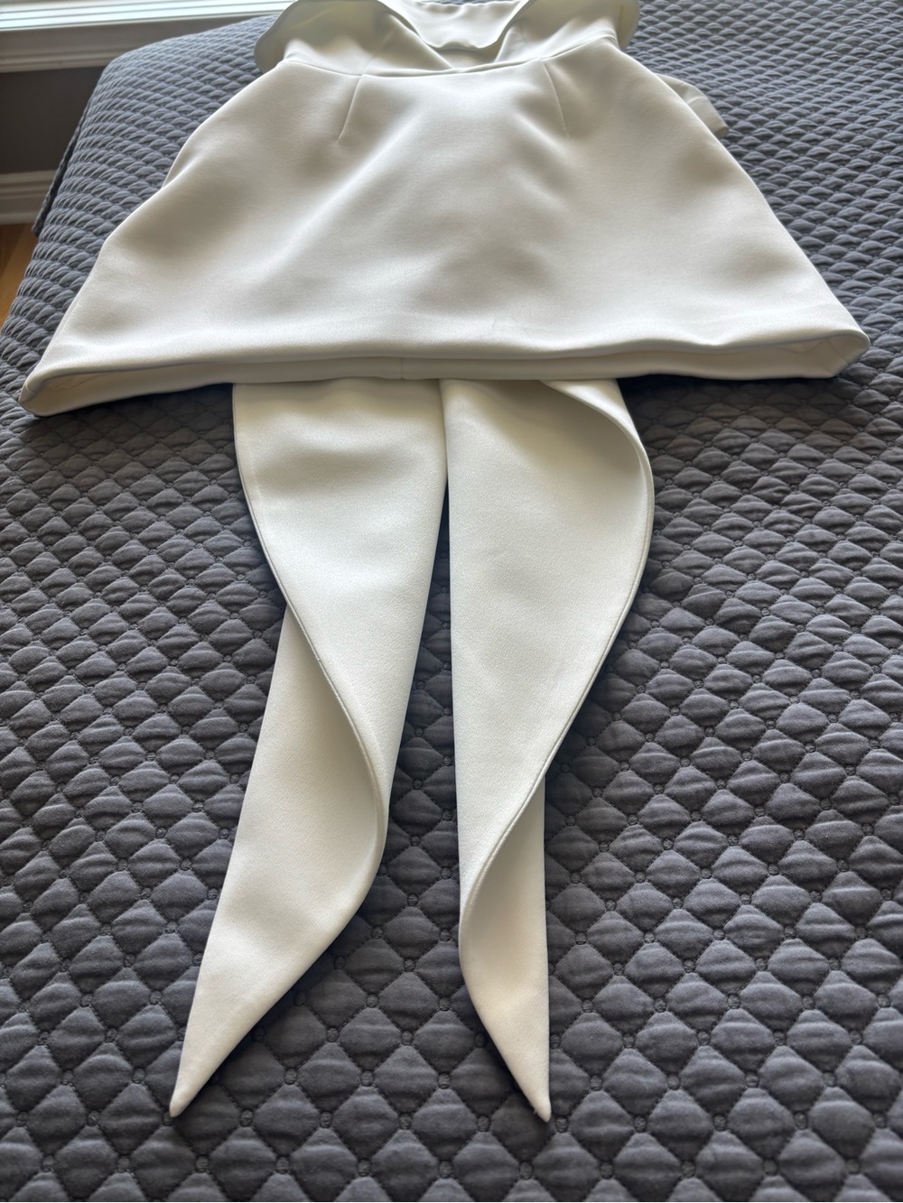 NADINE MERABI Heather Strapless White Mini Dress - Picture 3 of 12